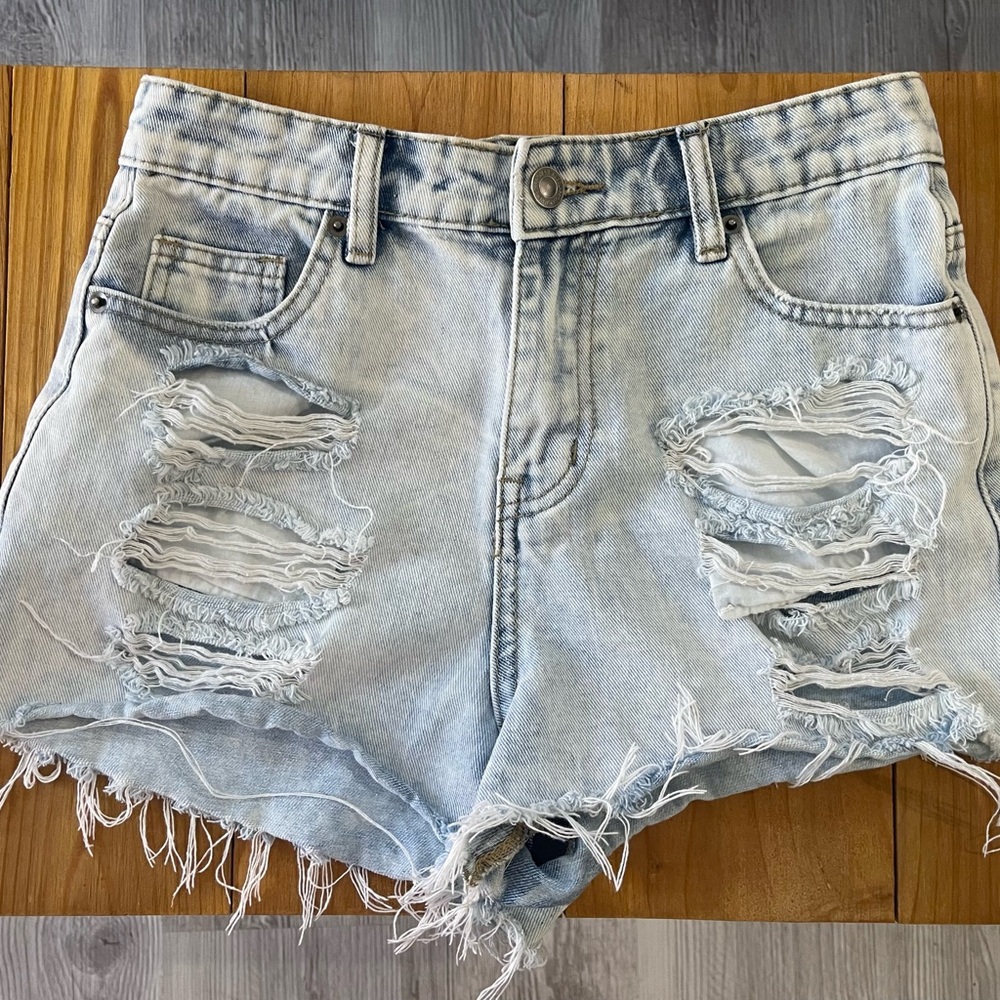 💙🌞☀️Project Rebel Light Blue Ripped Jean Shorts